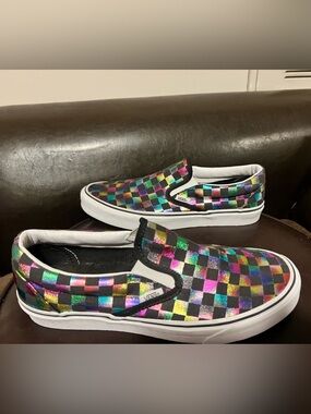 Vans Slip-On 'Iridescent Checkerboard' men’s 10